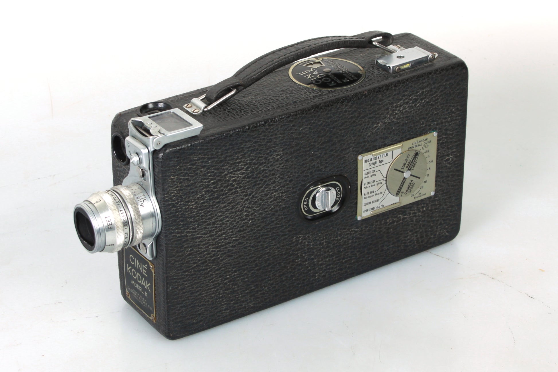 Cine-Kodak Model K Art Deco 16mm Movie Camera w Case Manual