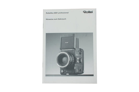 6001 Professional Rolleiflex Rollei Instruction Manual