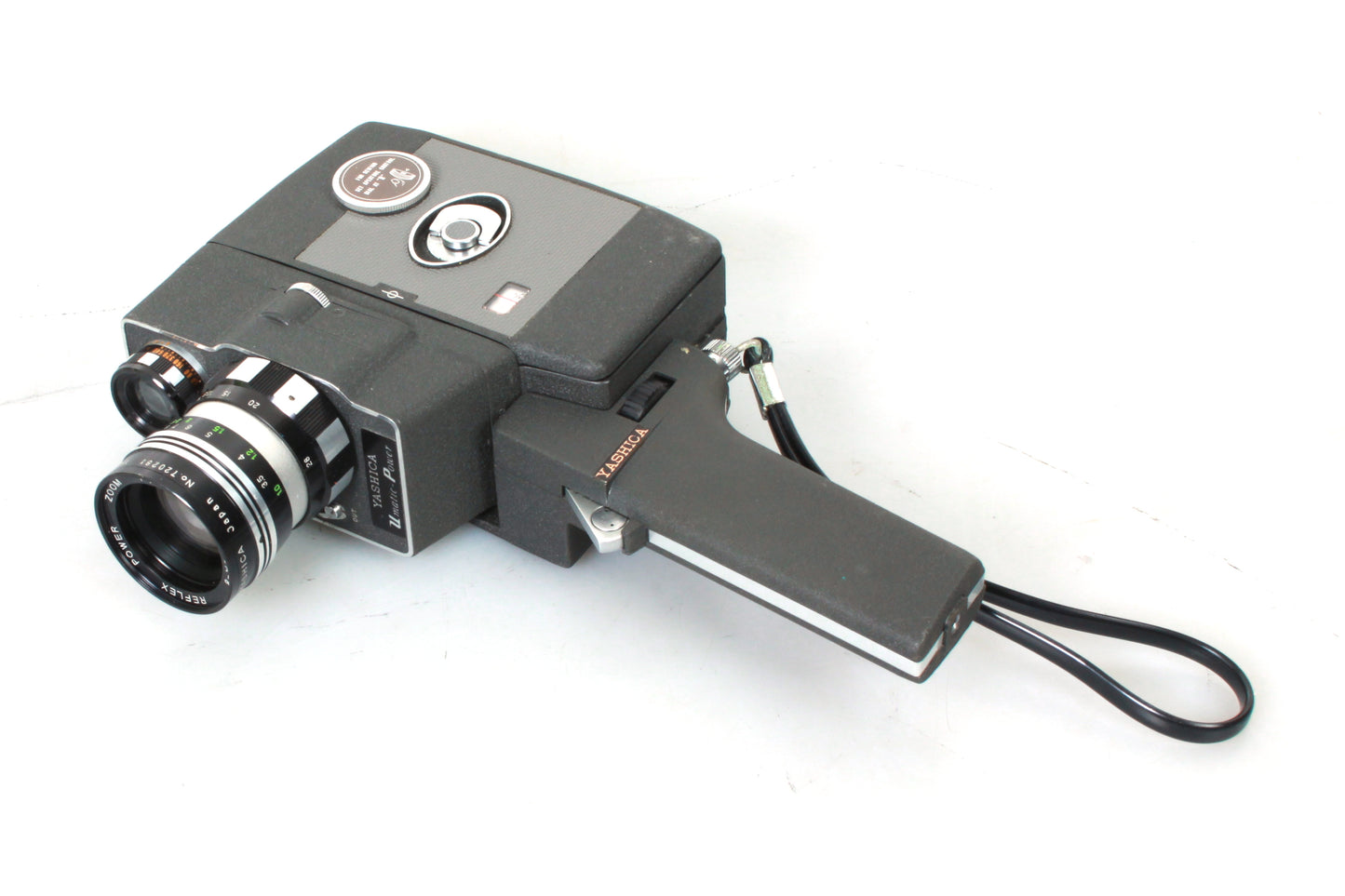 Art Deco 8mm Yashica Camera Vintage W/ Manual + Grip + Strap + Cap