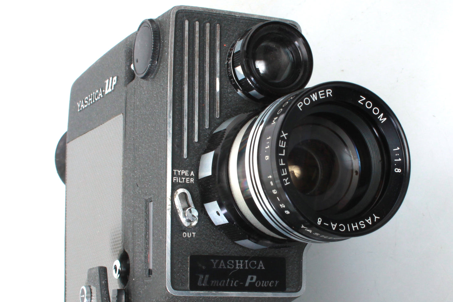 Art Deco 8mm Yashica Camera Vintage W/ Manual + Grip + Strap + Cap