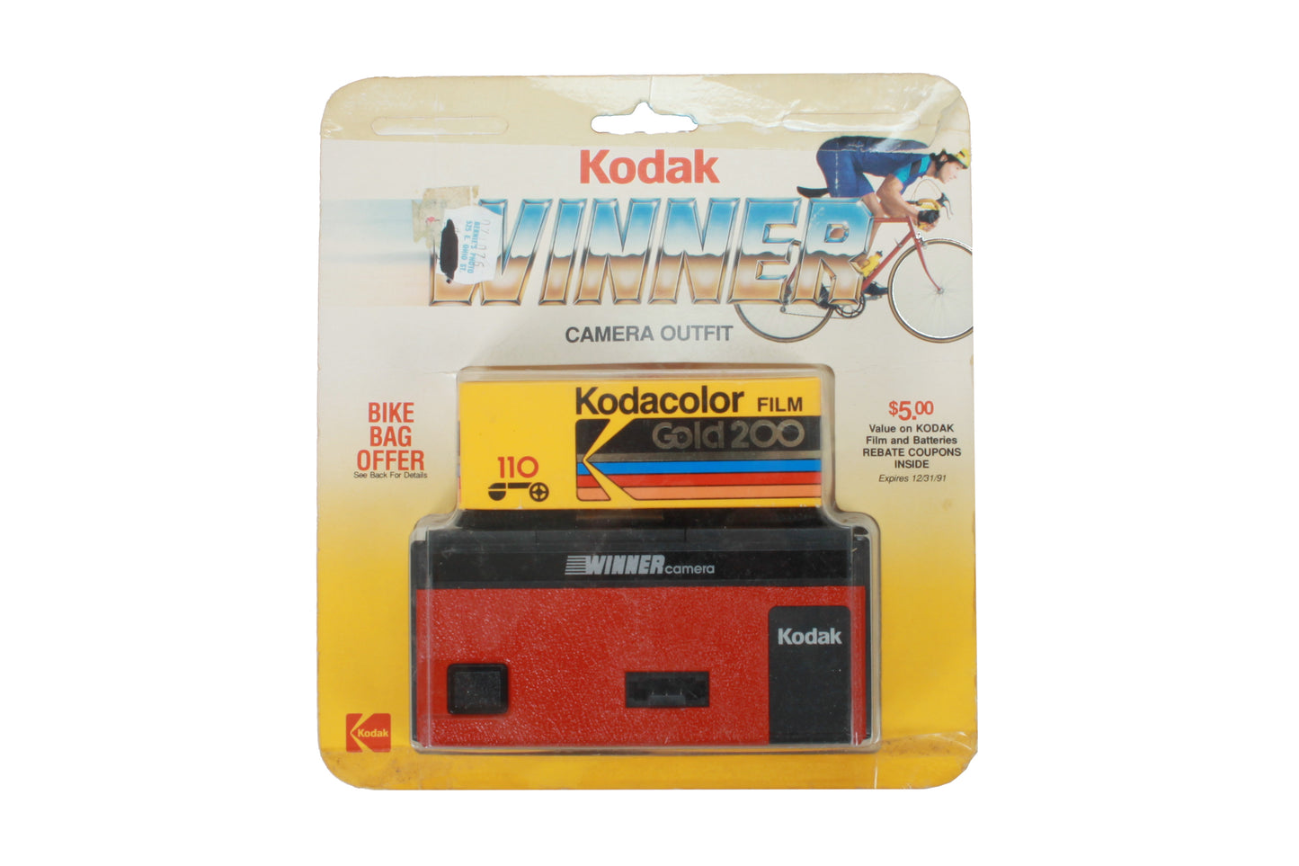 Kodak 1989 Olympics Winner Red Camera Outfit Pocket 110 Kodacolor 200 Film Vintage