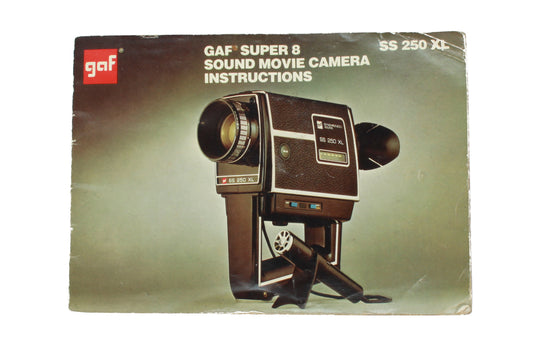SS 250 XL GAF Super 8 Movie Camera Instructions