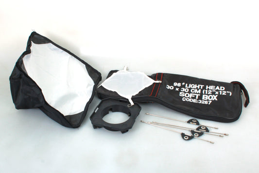 Studio Lighting Softbox Video Light Soft Box With Light Head 30x30cm 12x12inch