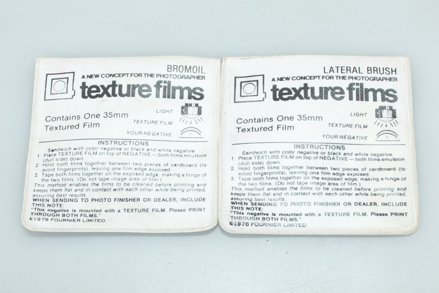 Darkroom Enlarger Texture Film 35mm Bromoil & Lateral Brush Set of 2