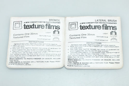Darkroom Enlarger Texture Film 35mm Bromoil & Lateral Brush Set of 2
