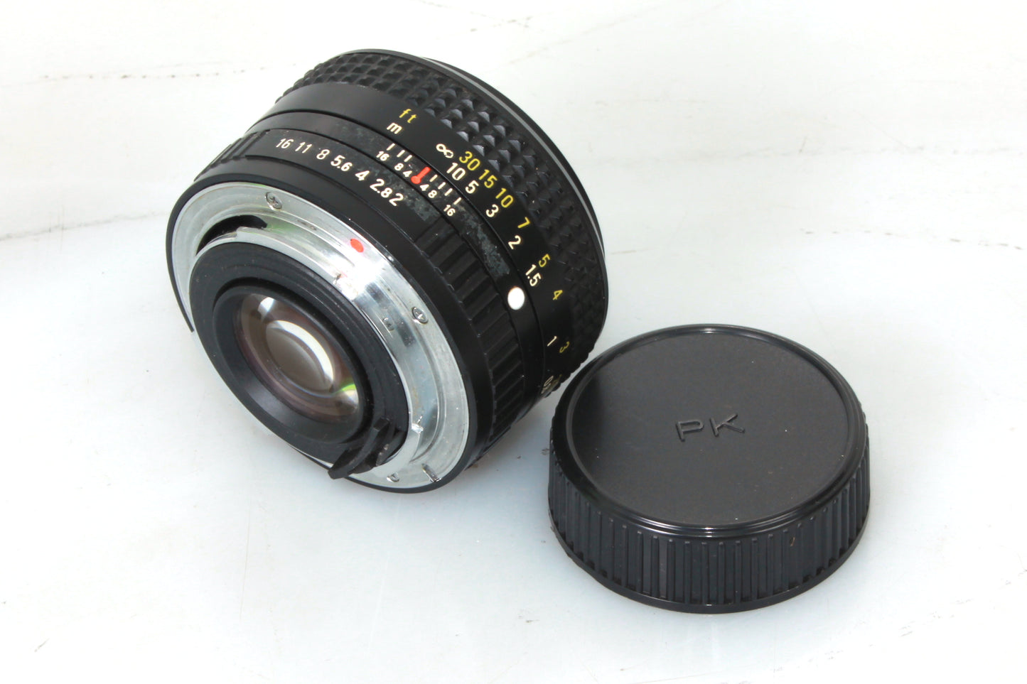 Ricoh XR Rikenon 50mm F/2 K Mount Lens W/ Front & Rear Caps