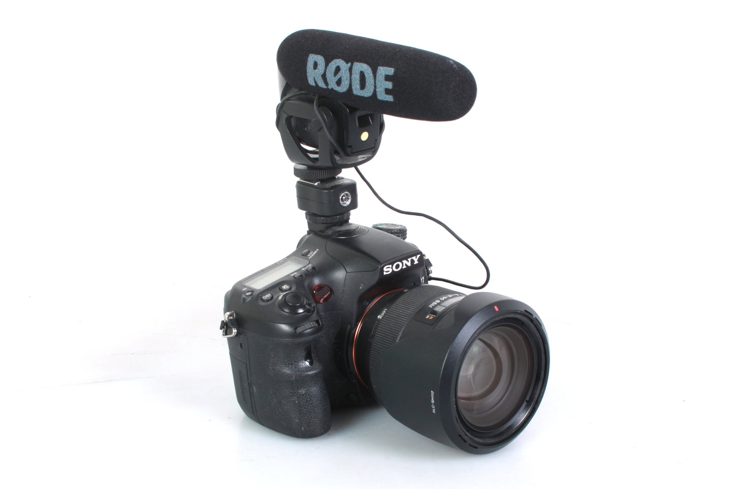 SONY ALPHA SLT-A77 24.3MP DIGITAL SLR CAMERA W SAL1650 16-50MM 2.8 SSM LENS & RODE MICROPHONE