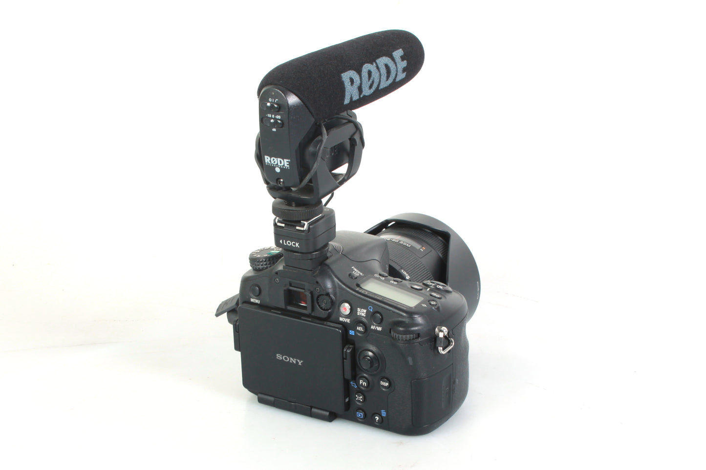 SONY ALPHA SLT-A77 24.3MP DIGITAL SLR CAMERA W SAL1650 16-50MM 2.8 SSM LENS & RODE MICROPHONE