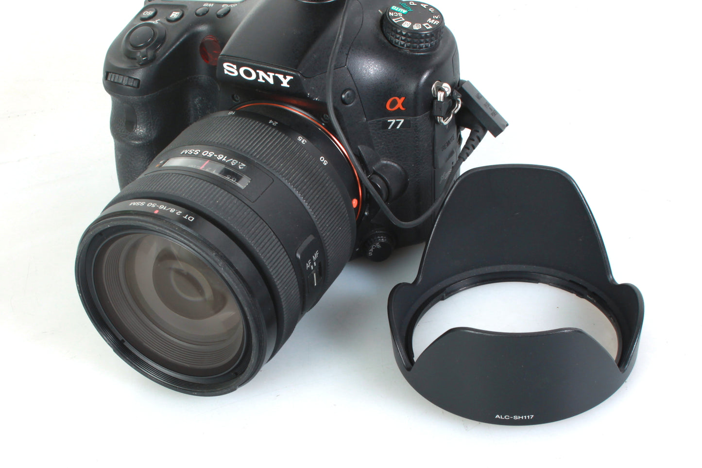 SONY ALPHA SLT-A77 24.3MP DIGITAL SLR CAMERA W SAL1650 16-50MM 2.8 SSM LENS & RODE MICROPHONE