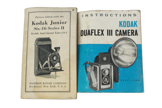 Kodak Junior Six-16 Series III Manual & Kodak Duaflex III Manual Set of 2