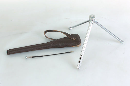 Minox Metal Table Top Tripod 35gl/gt/cd/pl/al/pe/touring/el/mb w Leather Case
