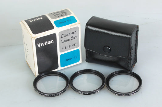 Vivitar Series VI Close Up Lens Set +1 +2 +3 in Original Box