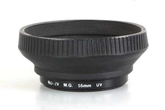 55mm Rubber Lens Hood W/ UV Filter