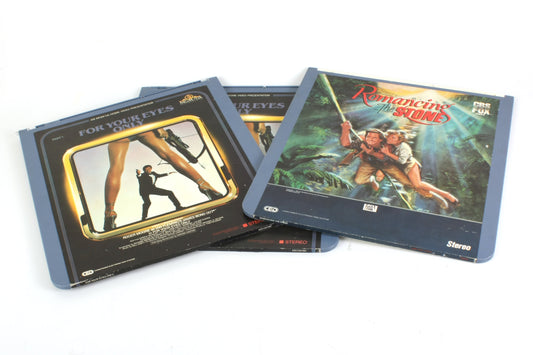 Romancing the Stone & for Your Eyes Only James Bond 007 Set of 2 CED Videodisc