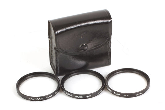 Kalimar 49mm Close-up Kit +1 +2 +4 W/ Case