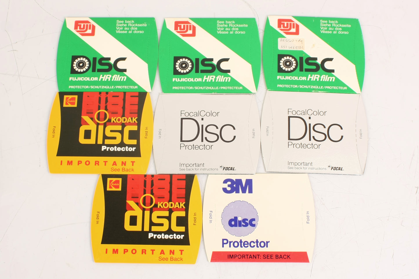 Kodak Fuji 3M Focal Disc Film Sleeves Set of 8