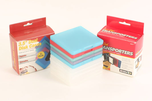 3.5 Inch Dual Disk Cases Set of 2 (10 Cases Total)