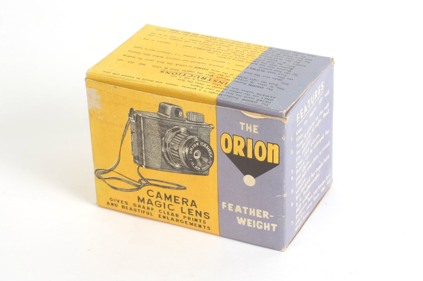 Orion Feather-Weight Toy Diana Camera 127 Film Camera in Box