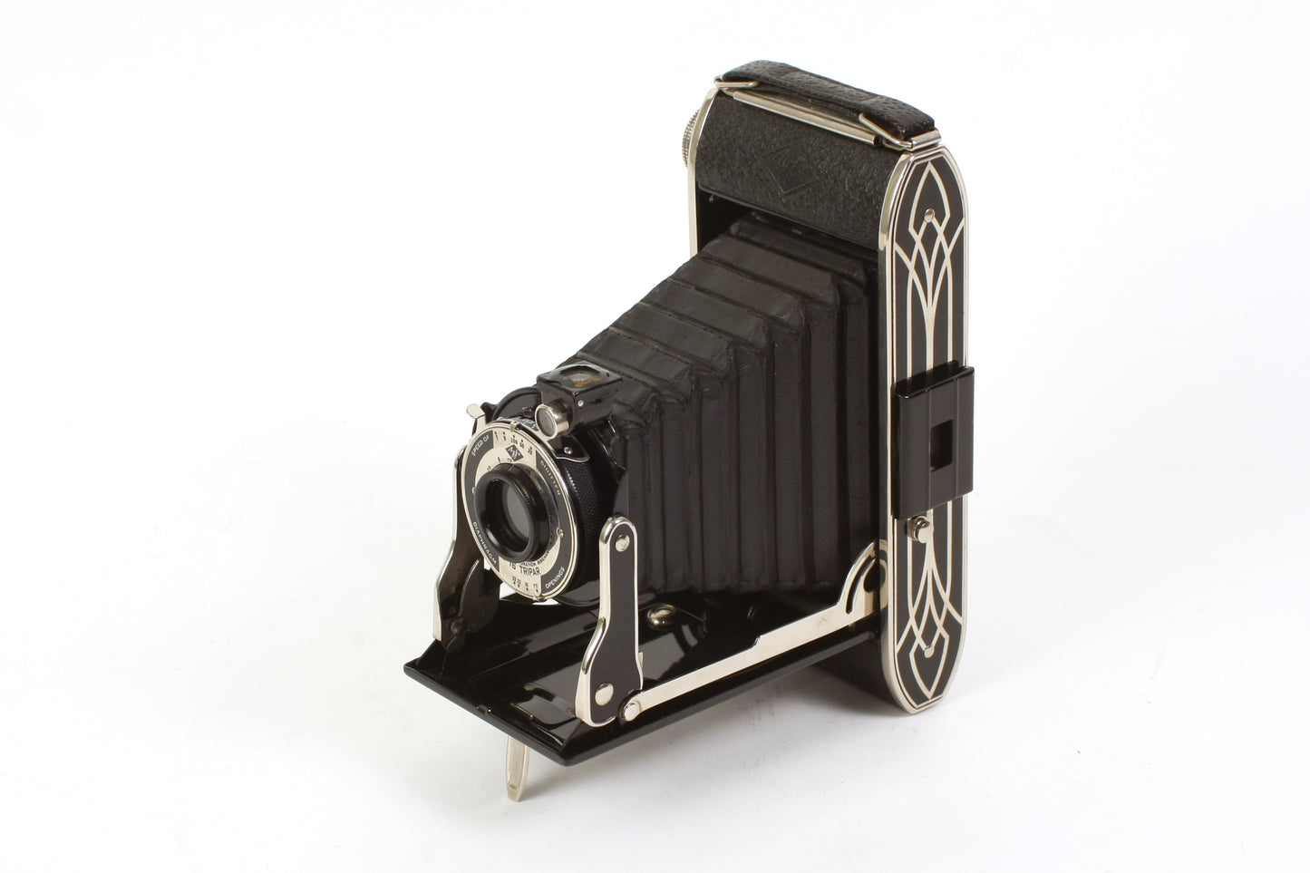 Agfa PD16 Tripar Art Deco Bellows Camera W Original Box & Manual