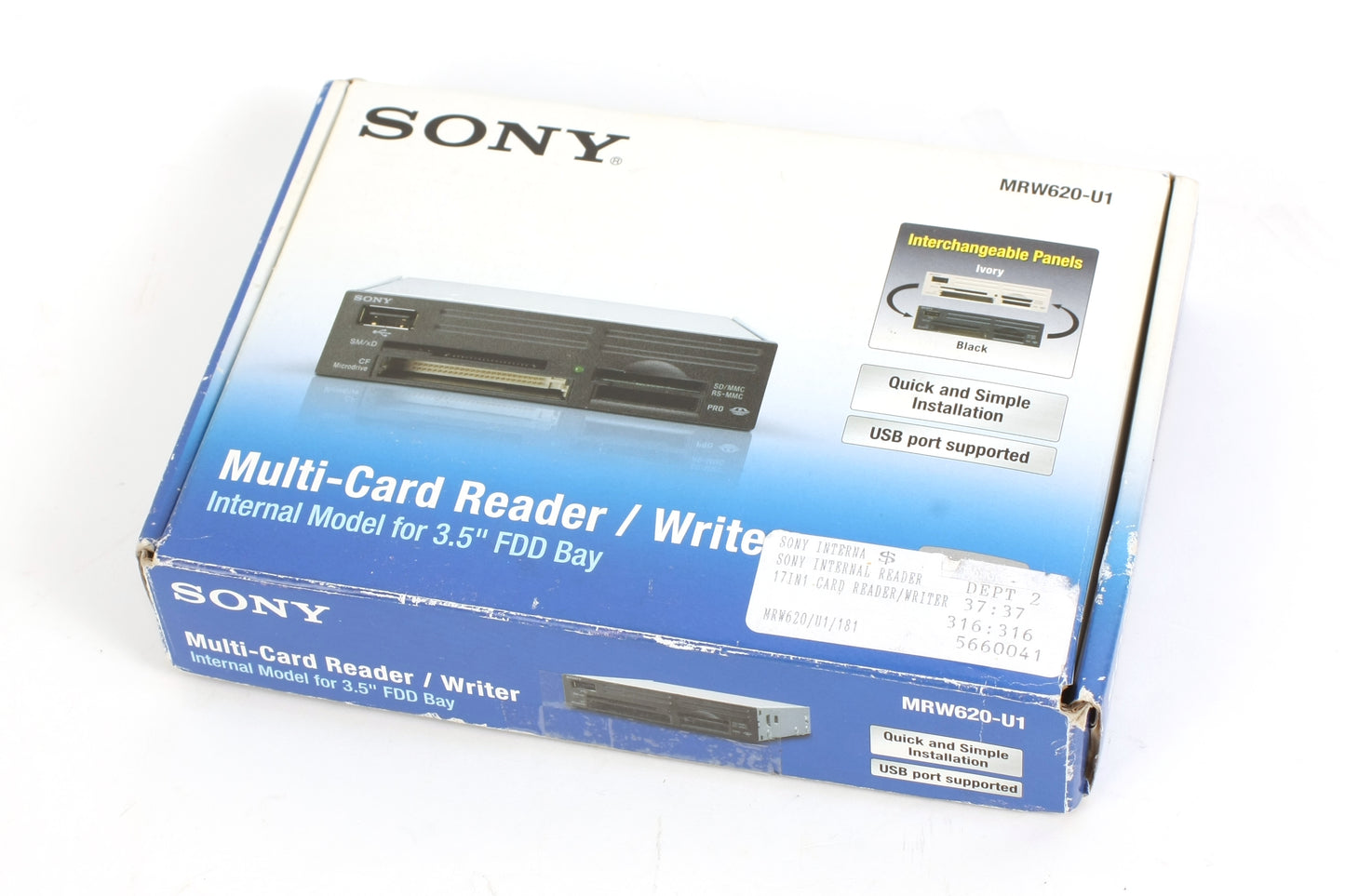 Sony Multi-Card Reader / Writer Black MRW620 3.5 Inch Form Factor