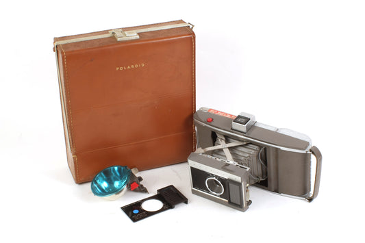 Polaroid Art Deco Camera W/ Case & Flash