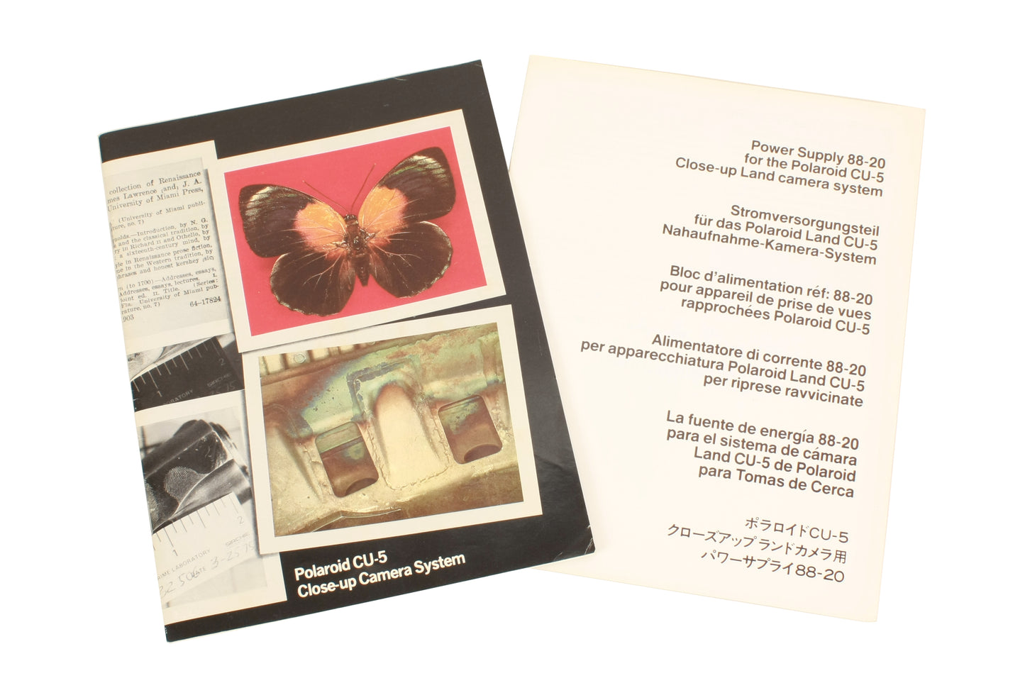 Polaroid CU-5 Close-up Camera System Literature