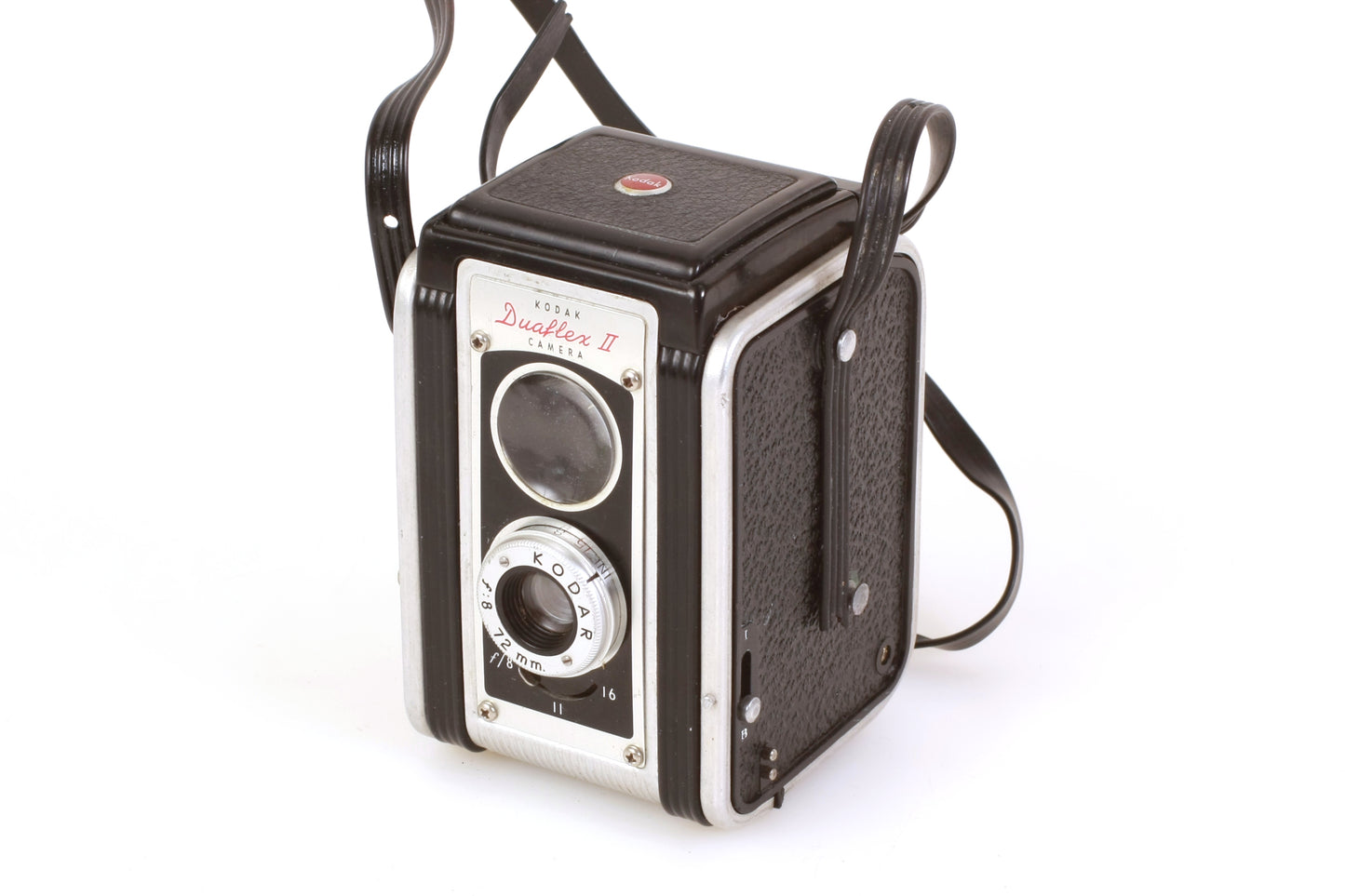 Kodak Duaflex II Art Deco Twin Lens Camera W/ Flash & Case