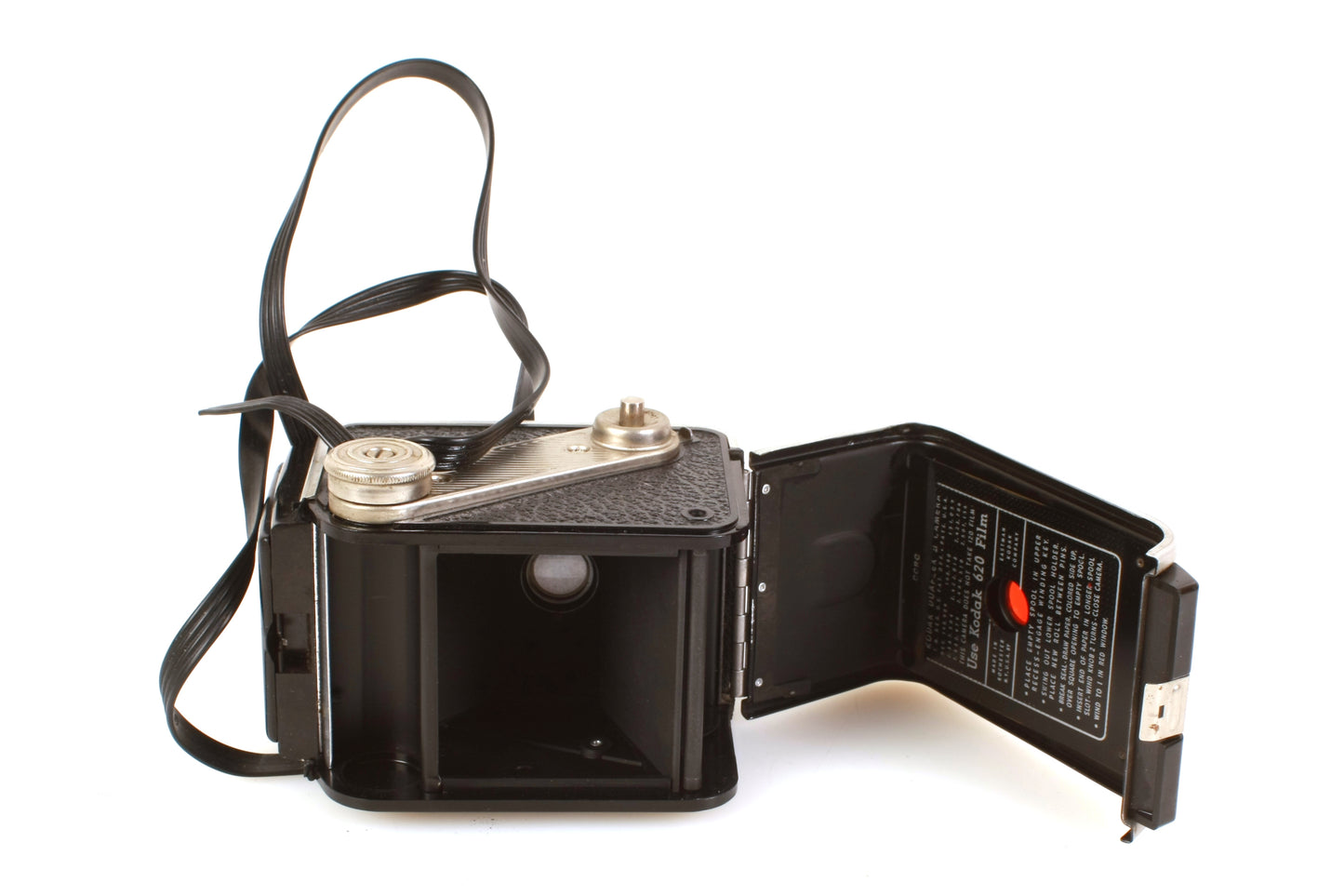 Kodak Duaflex II Art Deco Twin Lens Camera W/ Flash & Case