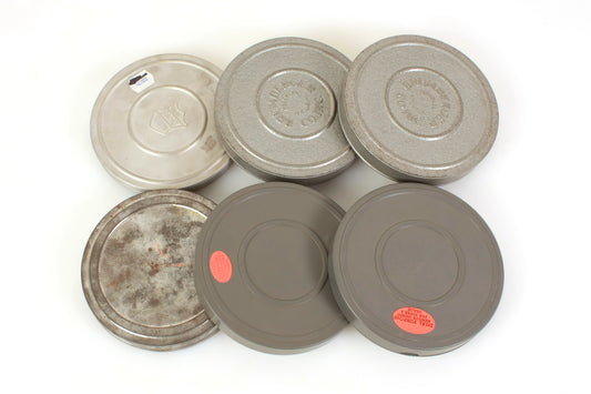 Movie Film Cans for Props/Display Lot of 6