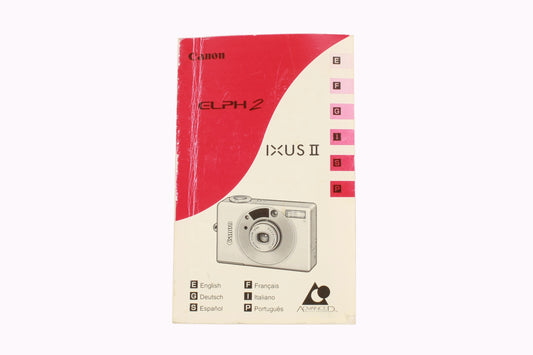 Canon Elph 2 / Ixus II Instruction Manual Guide Book 1999