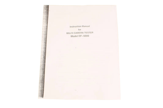 Instruction Manual for Multi Camera Tester Model EF-5000