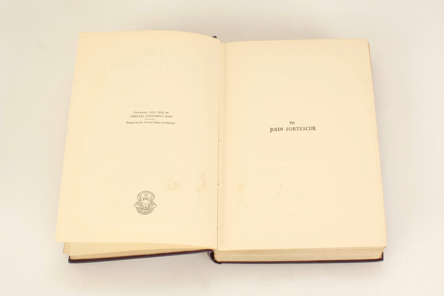 The Silver Spoon John Galsworthy 1926 Hardcover