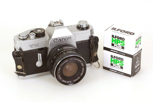 Canon TX Student Film Camera Manual W/ 2 Rolls B&W Film