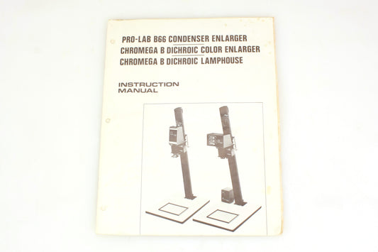 Omega Pro-Lab B66 Enlarger Instruction Manual - Chromega B Dichroic Color