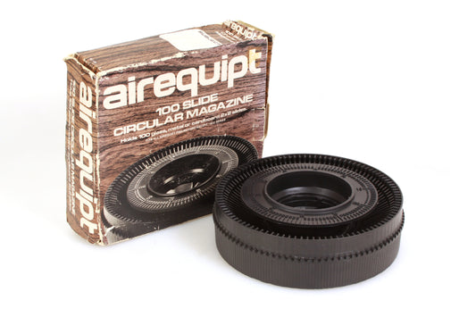 Airequipt Circular Magazine Carousel Vintage Holds 100 2x2 Inch Slides