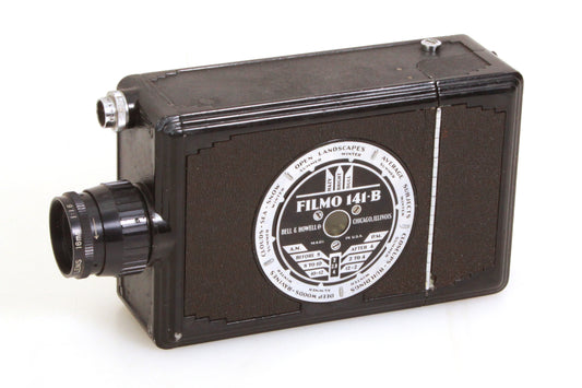 Art Deco Vintage Bell & Howell Filmo 141-B 16mm Movie Camera W/ 16mm 1.6 Lens