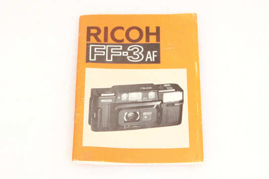 Vintage Ricoh FF-3 AF Super 35mm Film Camera Book Owners Manual Booklet