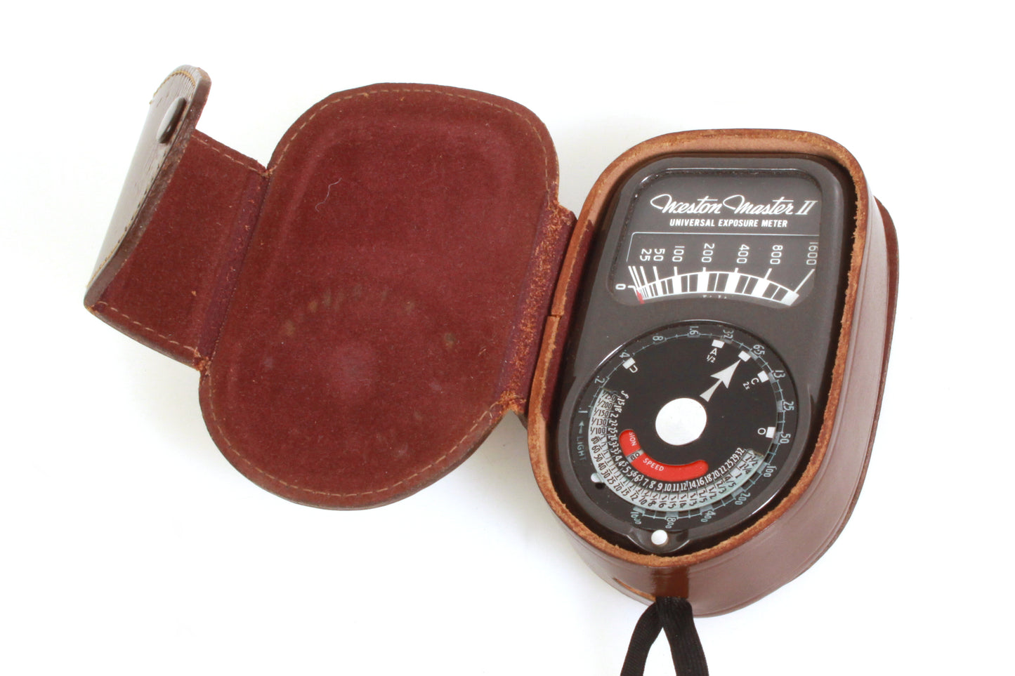 Light Meter Weston Master II Exposure Meter in Leather Case W/ Manual
