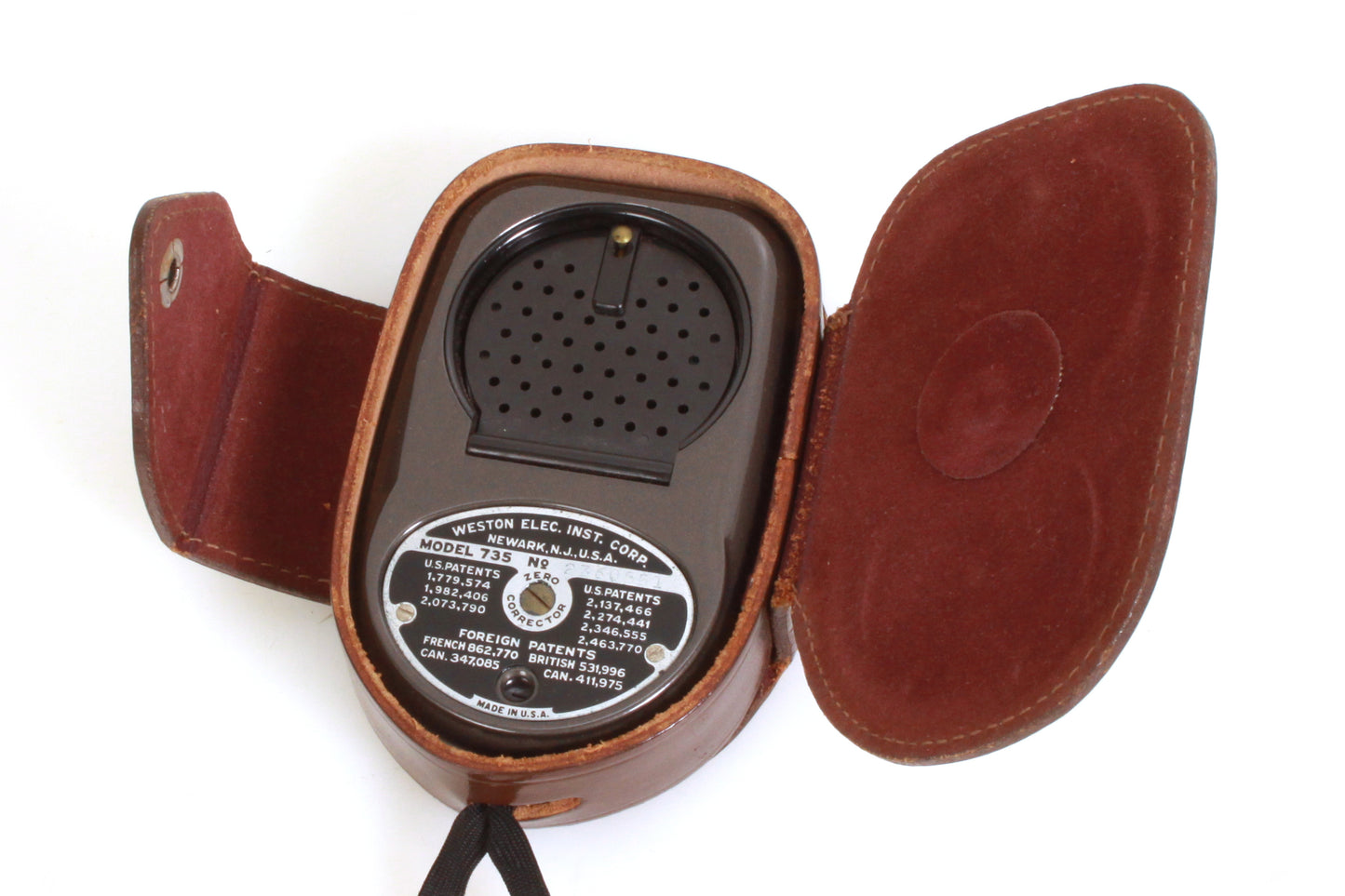 Light Meter Weston Master II Exposure Meter in Leather Case W/ Manual