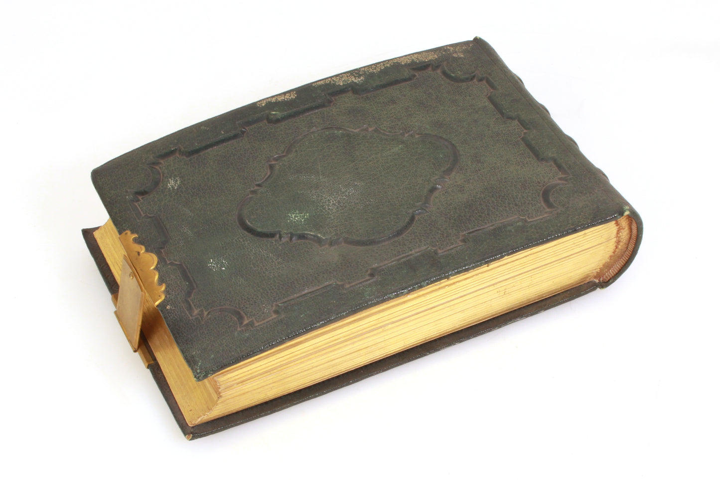 Vintage Photo Album 1860s CDV W/ Gilt Edging