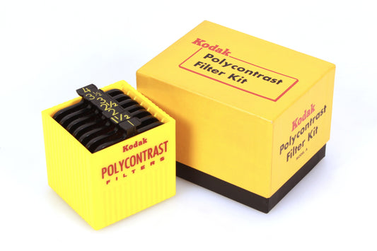 Vintage Kodak Polycontrast Filter Kit Model A w/ 7 Filters in Box
