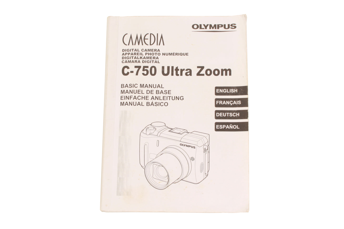 Olympus C-750 4MP Digital Camera w/ 10x Optical Zoom Manual