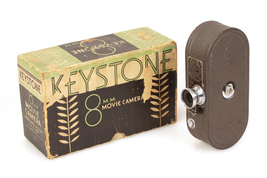 Keystone 8mm Art Deco Movie Camera in Original Box