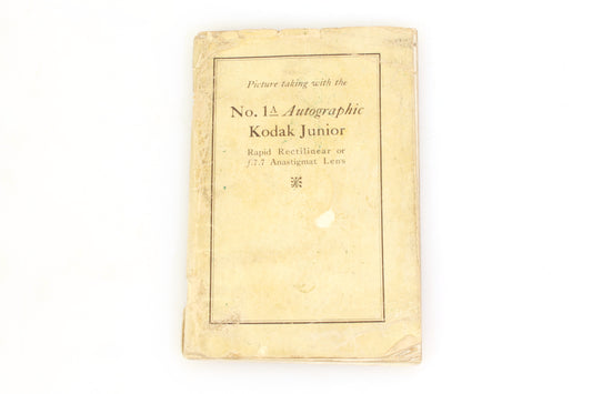 Kodak No. 1A Autographic Junior Camera Manual