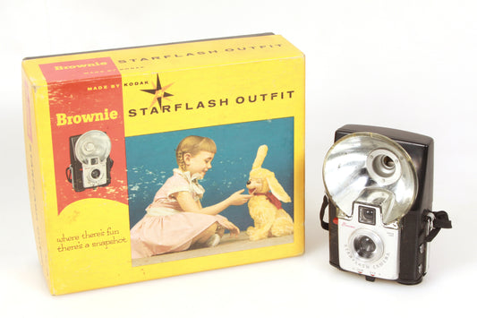 Art Deco Kodak Brownie Starflash Film Camera I.O.B. Vintage