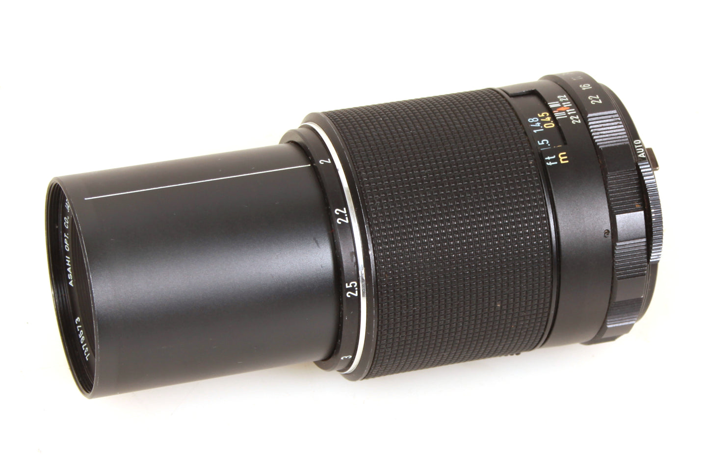 Pentax M42 Screw Mount 100mm 4.0 Asahi Super-Macro-Takumar Lens & Case Hood Caps