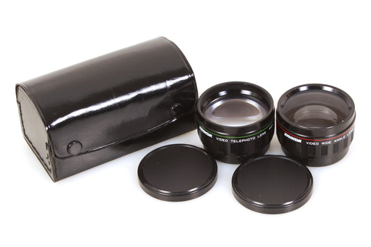 Zykkor Telephoto & Wide Angle Lens Set in Case w/ Front + Rear Caps