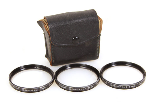 Rokunar 55mm Close Up Lens Set of 3 in Case