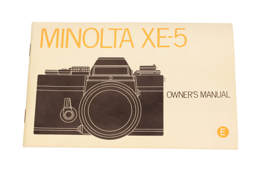 Minolta XE-5 Instruction Manual - English Edition