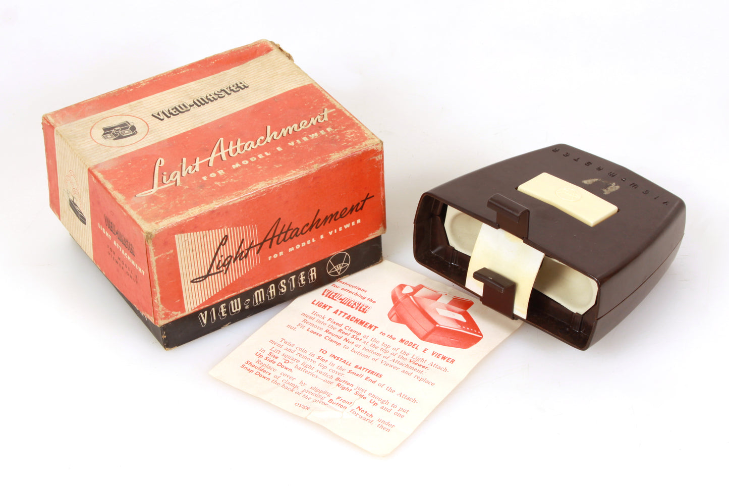 Vintage Viewmaster Model E Light Attachment 1950s Boxed Rare